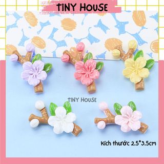 Nam châm trang trí hít dính tủ lạnh hình nhành hoa mini T5A7