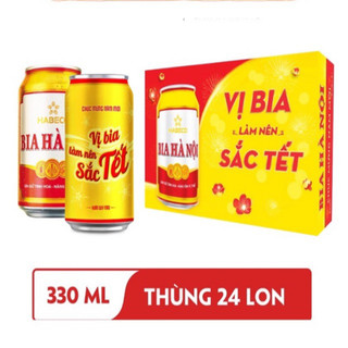 Thùng 24 lon bia hà nội 330ml/lon