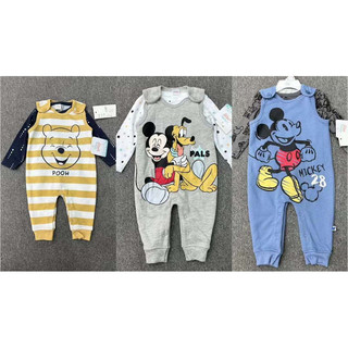 Set 2ct áo+quần yếm dài disney sz 3-24m