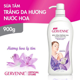 Sữa tắm trắng da Gervenne 900g hương hoa ly tím