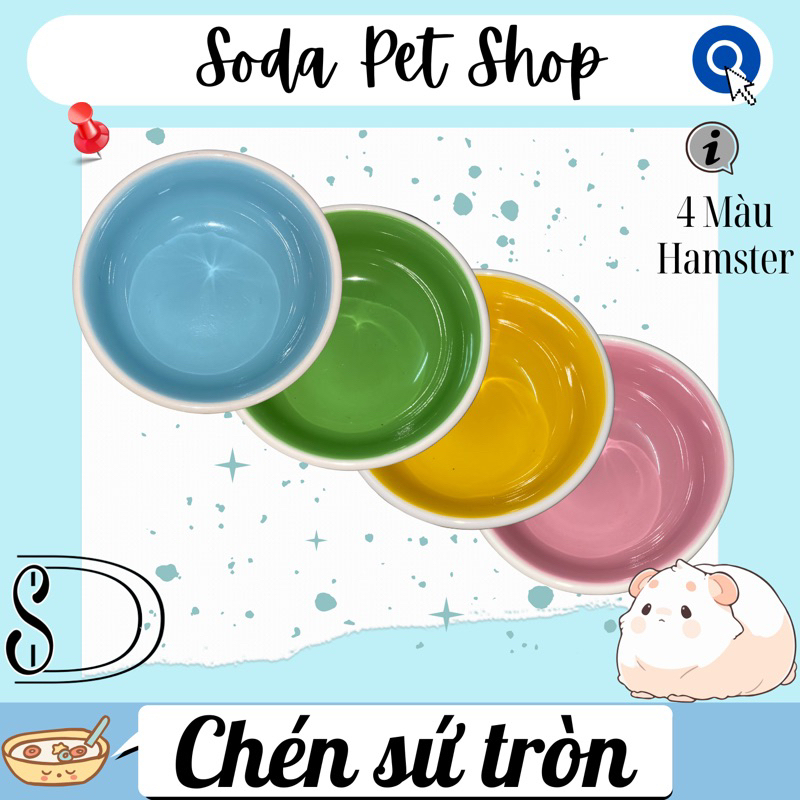 Chén Sứ Tròn Cho Hamster