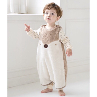 Túi ngủ body nỉ ép, trần bông,lót lông dày ấm mùa đông xuất Hàn cho bé