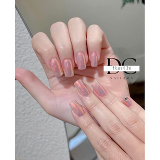Nailbox Móng Úp Thiết Kế Sẵn Mẫu Thạch Hồng Tráng Gương
