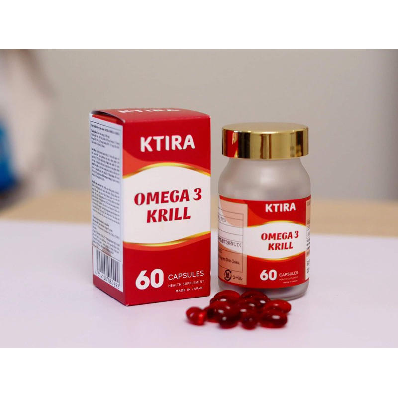 Viên Uống Ktira Omega 3 Krill Hỗ trợ cải thiện tim mạch, tăng cường trí nhớ, thị lực