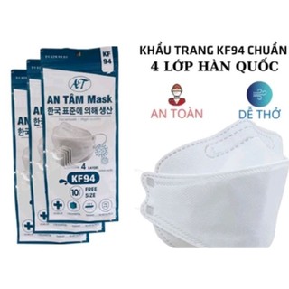 10 cái khẩu trang Kf94 An Tâm chính hãng kháng khuẩn