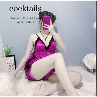 Set Đồ Bộ Ngủ Đùi Phi Lụa Mặc Nhà