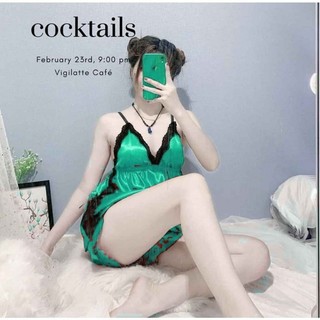 Set Đồ Bộ Ngủ Đùi Phi Lụa Mặc Nhà