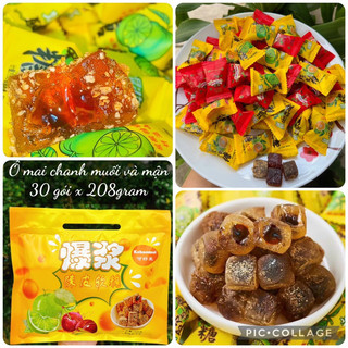Kẹo dẽo chanh muối mix mận 2 vị gói 208g