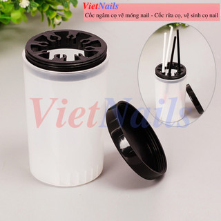 Cốc ngâm cọ vẽ móng, rửa cọ nail chuyên dụng - cốc vệ sinh cọ vẽ móng nail - dụng cụ không thể thiếu cho thợ nail.