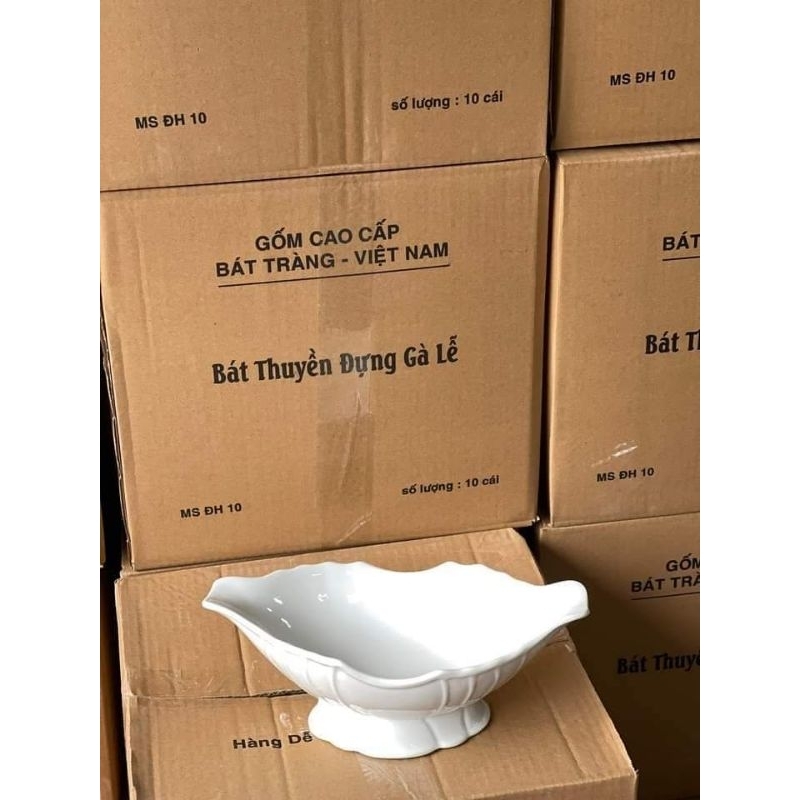 Bát thuyền ,bát gà đựng gà luộc ,hoa quả gốm sứ Bát Tràng