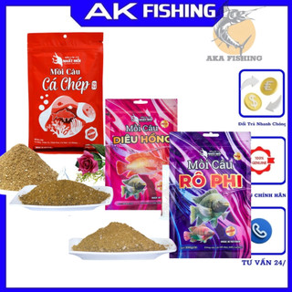 Mồi câu cá rô phi, diêu hồng chép tím phú thành chuyên câu rô phi - diêu hồng 200g chuyên câu đài câu lục
