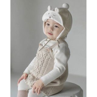 Mũ bịt tai gấu merino cho bé