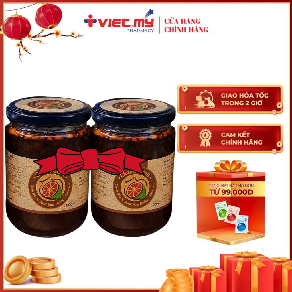 Chanh Sành, Chanh Đào Ủ Muối Mật Ong Thực Dưỡng Vị Thơm Dịu Ngọt - Viêt Mỹ Pharmacy
