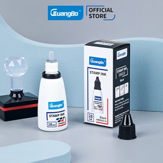 Mực đóng dấu GuangBo 28ml 3 màu xanh - đỏ - đen 69002
