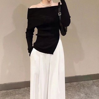 Áo Dệt Kim Tay Dài Dáng Rộng Thời Trang Hàn Quốc Cho Nữ