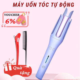 Máy uốn xoăn tự động, công suất lên đến 35w máy uốn xoăn có 4 mức độ chỉnh nhiệt, tự động xoay 360 độ