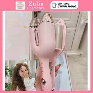 Máy dập sóng 2in1 hippie xoăn gợn sóng 3 trục tặng lược ut120