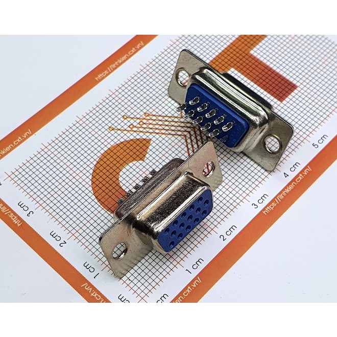 Cổng DB15 Cái cong 3 hàng chân - Hàn dây