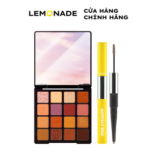 Combo Lemonade Bảng phấn mắt Aesthetic Eyeshadow Palette 20.8g và Chì kẻ mày 2 đầu Want It Got It 2.75g