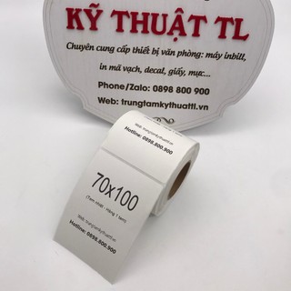 Giấy in nhiệt tự dính, in đơn hàng TMDT 70x100 mm dài 30m [300 tem]