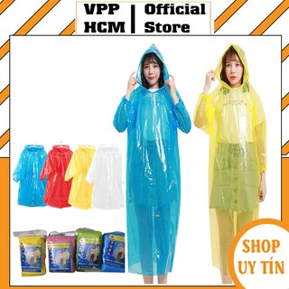 Áo mưa mặc 1 lần, áo mưa tiện lợi trùm đầu tiện lợi mặc một lần giá rẻ