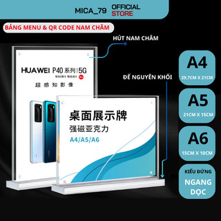 kệ mica để bàn có cao cấp A4-A5-A6 có nam châm, mica nhập khẩu đài loan chất lượng cao