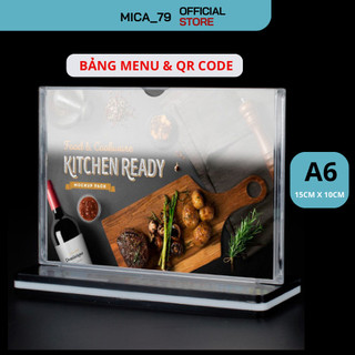 Menu mica A6 ngang (14,8 x 10,5cm)