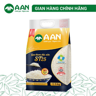 Freeship 30kg - Gạo ST25 Túi 5Kg A An - Cơm mềm dẻo, thơm nhẹ, vị ngọt - Top 1 Gạo Ngon Thế Giới