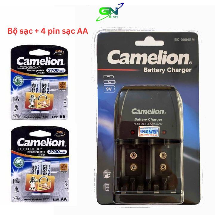 Bộ sạc pin micro không dây, mic hát karaoke Camelion kèm pin