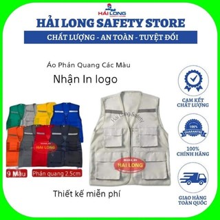 Áo gile phản quang kỹ thuật các màu - áo phản quang công trình