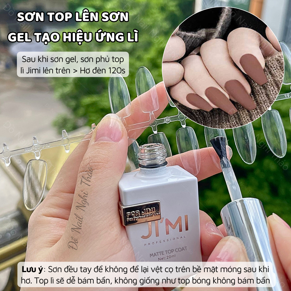Top lì không lem JIMI 20ml cao cấp Nghi Thảo