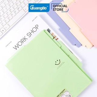 File đựng tài liệu mặt cười 5 ngăn A4 các màu Guangbo A9035