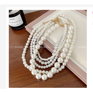 Vòng cổ choker đính ngọc trai nhân nhân tạo tạo phong cách vintage thời trang dành cho nữ 2 tầng , đơn , đôi