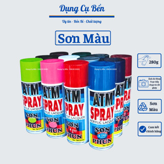 Sơn xịt màu, Bình sơn cầm tay Atm spray - kobe chính hãng đầy đủ màu chai 280g tiện lợi.