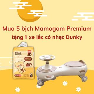 [Tặng xe lắc DUNKY] Combo 5 bịch bỉm Mamogom Premium (mẫu mới)