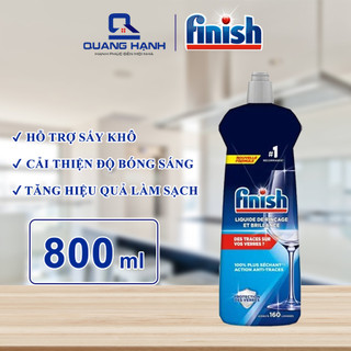 Nước làm bóng finish rinse & shine aid - chai 400ml 500ml 800ml finish eco 400ml dành cho máy rửa bát