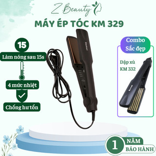 Máy duỗi tóc kemei 329, Máy ép tóc mini chính hãng, Dụng cụ ép tóc thẳng cao cấp , 4 chức năng