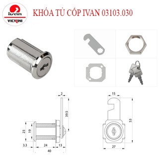 KHÓA TỦ CỔ CAO IVAN -VICKINI 03138.032