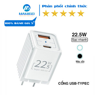 Củ sạc nhanh Rockspace T66 mini, 2 cổng sạc nhanh chuẩn PD 22.5W, ổn định, không nóng máy, hàng chính hãng