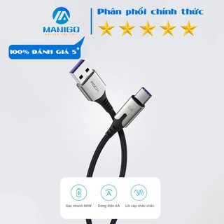 Dây cáp sạc nhanh Rockspace M1 chuẩn Type C sạc nhanh 6A dây dù cho Samsung, Oppo - hàng chính hãng bảo hành 12 tháng