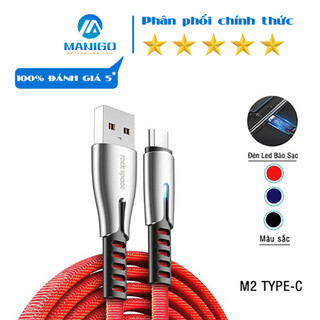 Dây cáp sạc nhanh Type C Rockspace M2 dành cho điện thoại Samsung, Oppo, Huawei,... hàng chính hãng bảo hành 12 tháng