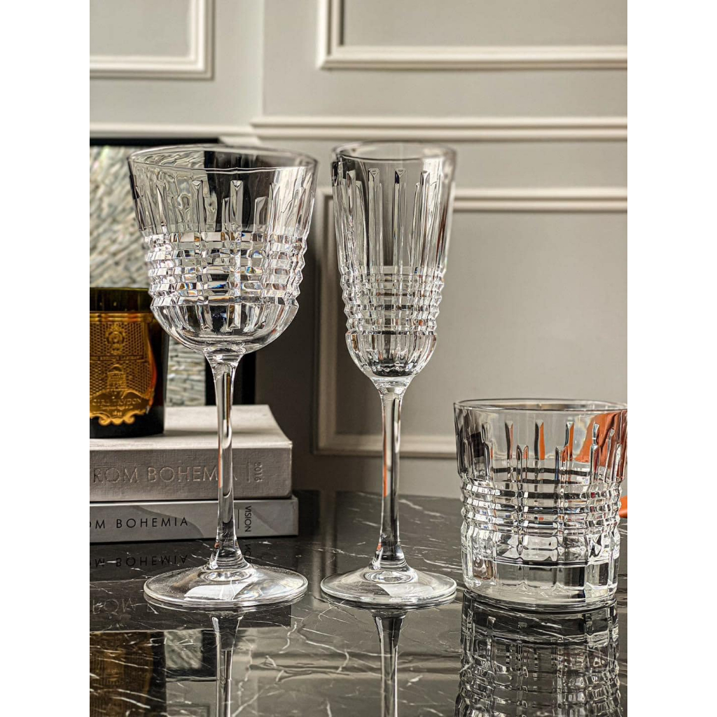 [MADE IN FRANCE] SET 6 LY VANG PHA LÊ CRISTAL D’ARQUES