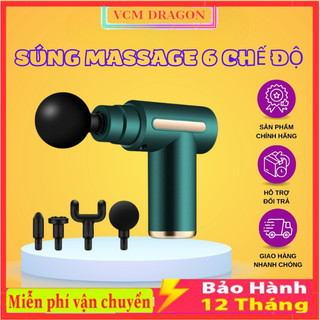 Súng massage cầm tay mini, Máy massage cầm tay mini 6 cấp độ chuyên sâu chính hãng - giảm đau mỏi cơ