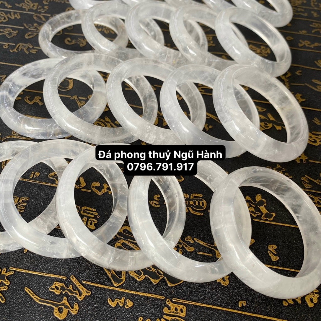 Vòng bản liền thach anh trắng vip 5a kiểm định đẹp - cam kết đẹp như hình