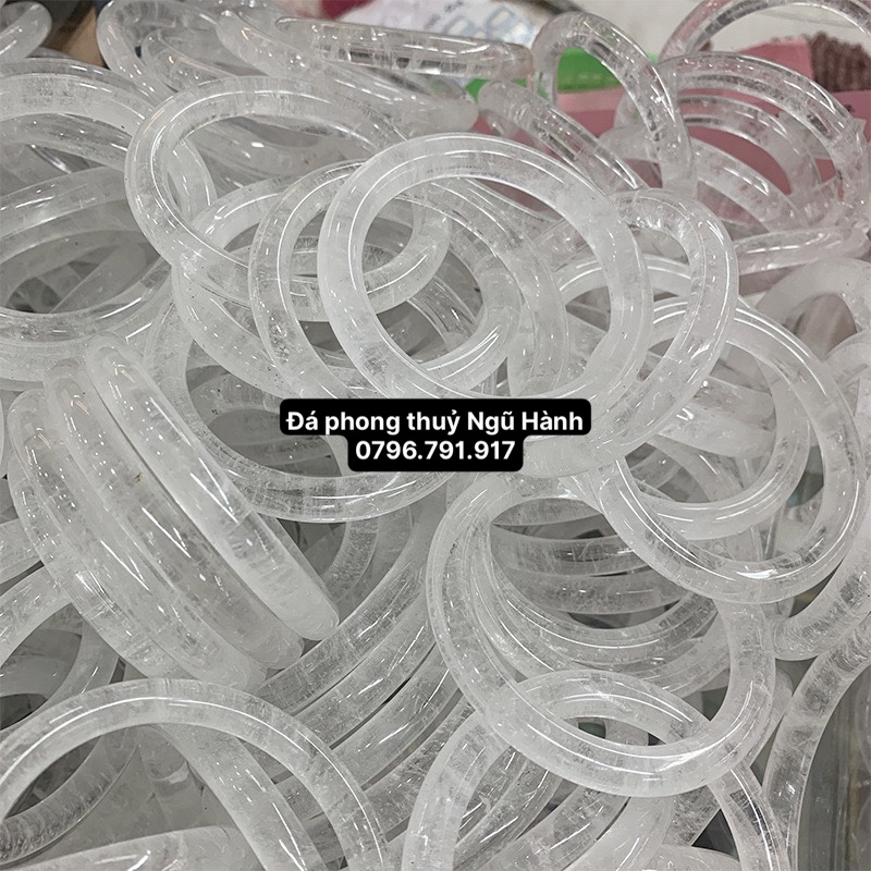 Vòng bản liền thach anh trắng vip 5a kiểm định đẹp - cam kết đẹp như hình