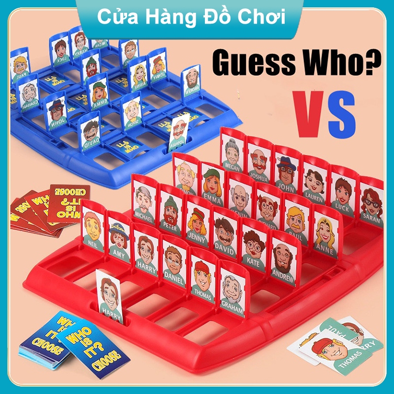 Bộ Đồ Chơi Board Game Who Is It Kinh Điển Thú Vị Vui Nhộn, Bảng Đoán Nhân Vật Giúp Bé Rèn Luyện Trí 