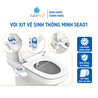 Vòi xịt vệ sinh thông minh hika bidet gắn bồn cầu lạnh, xịt rửa hậu môn thiết kế gọn gàng thông minh và sang trọng
