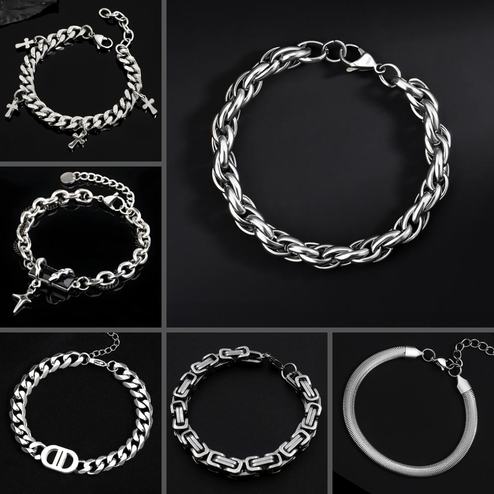 Vòng Đeo Tay Kin Accessories Lắc Tay Thép Titan Không Gỉ Phong cách Hàn Quốc đơn giản thời trang nhiều mẫu tùy chọn