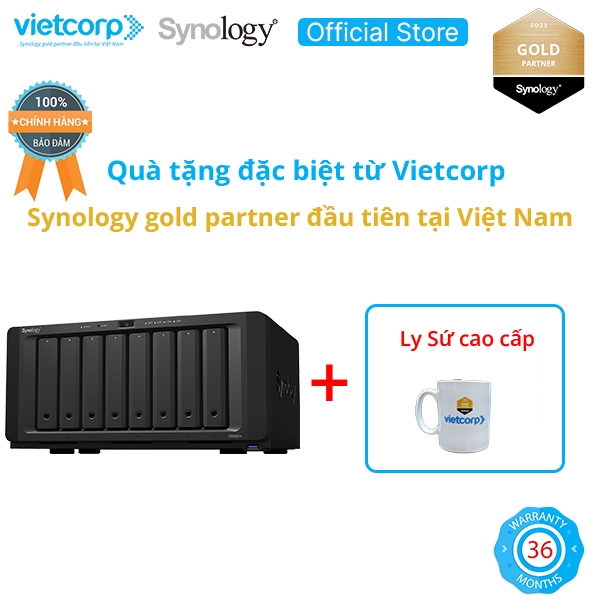 Thiết bị lưu trữ mạng NAS Synology DS1821+ - Hàng chính hãng