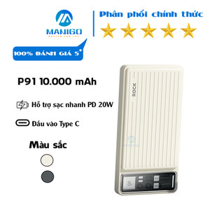 Pin Sạc Dự Phòng Dòng Du Lịch Rockspace P91 Sạc Nhanh PD20W 10000mA Hàng chính hãng bảo hành 12 tháng lỗi 1 đổi 1
